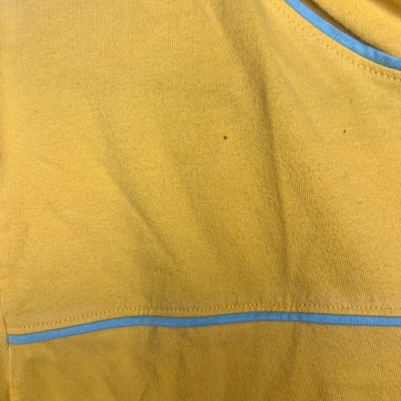 Polo Ralph Lauren Vintage Y2K Yellow Short-Sleeve Hoodie Cotton Large - Picture 4 of 4
